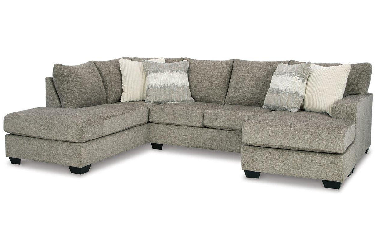 Creswell Stone 2-Piece Left Arm Facing (LAF) Chaise Sectional by Ashley at Eve Furniture
