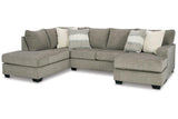 Creswell Stone 2-Piece Left Arm Facing (LAF) Chaise Sectional by Ashley at Eve Furniture