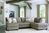 Creswell Stone 2-Piece Right Arm Facing (RAF) Chaise Sectional by Ashley at Eve Furniture