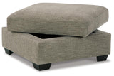 Creswell Stone Ottoman With Storage by Ashley at Eve Furniture