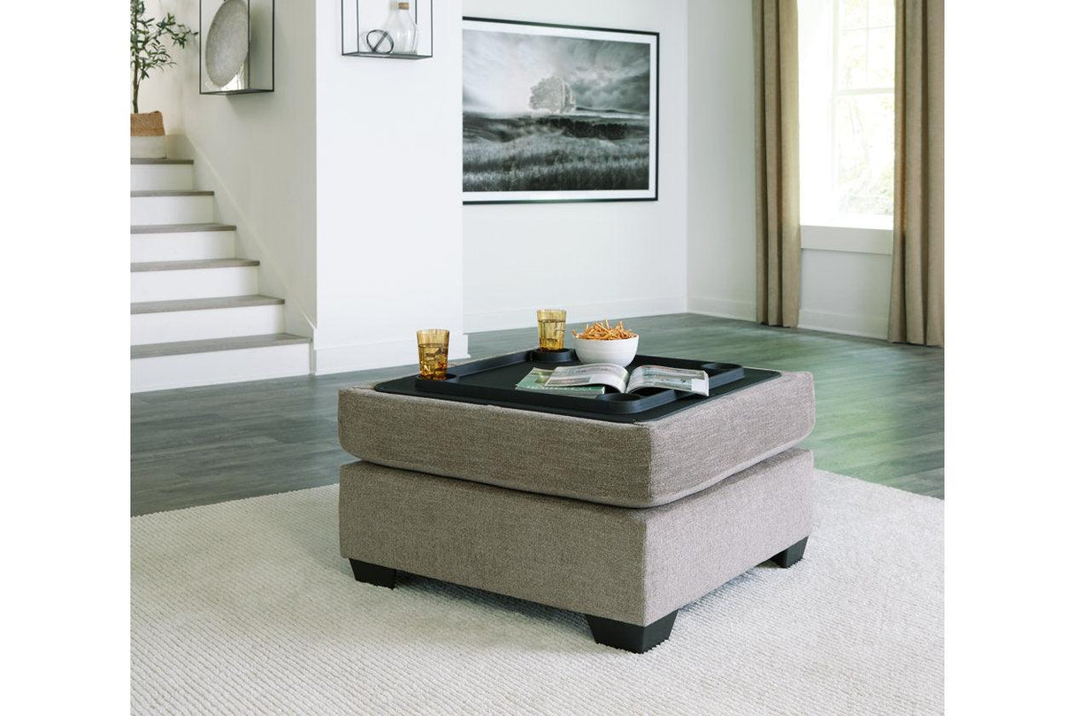 Creswell Stone Ottoman With Storage by Ashley at Eve Furniture