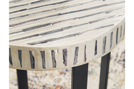 Crewridge Black/Cream Accent Table by Ashley at Eve Furniture