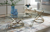 Crimonti Champagne Table by Ashley at Eve Furniture