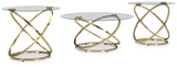 Crimonti Champagne Table by Ashley at Eve Furniture
