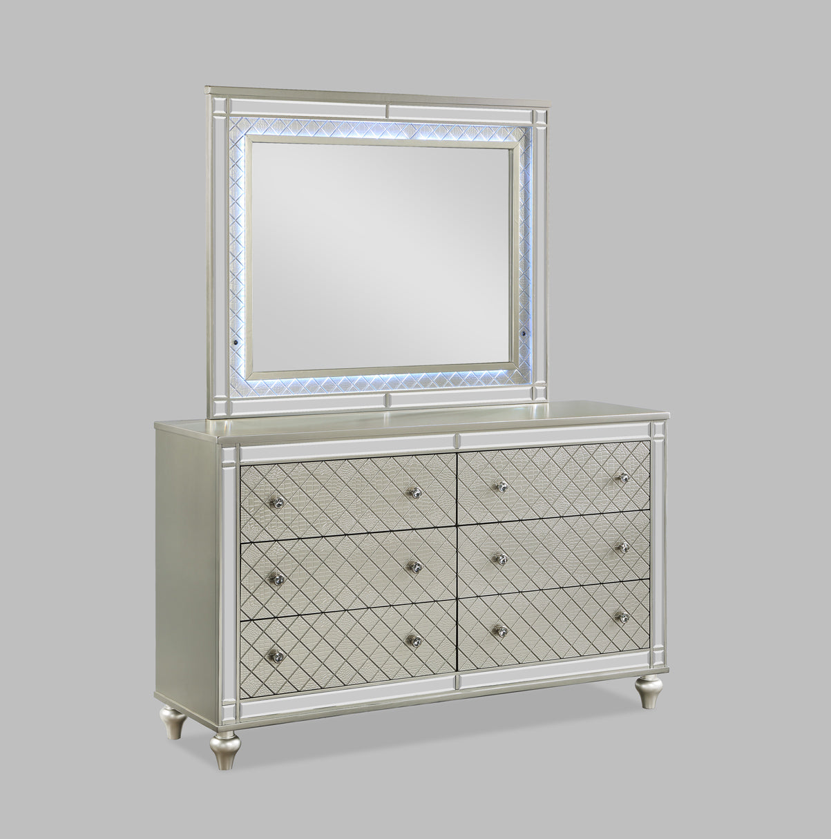 Cristian Champagne Dresser by Crown Mark at Eve Furniture
