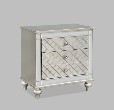 Cristian Champagne LED Upholstered Panel Bedroom Set by Crown Mark at Eve Furniture