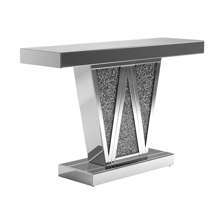 Crocus Silver Rectangular Console Table