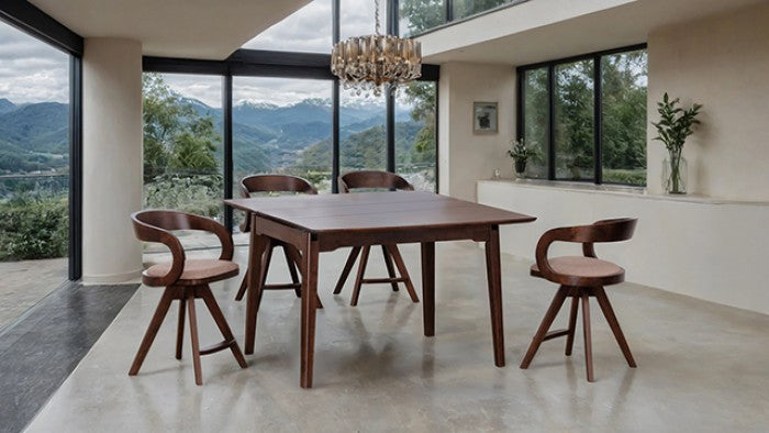 Croglio Rich Walnut 5-Pc Counter Height Table Set by Furniture of America at Eve Furniture