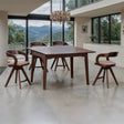 Croglio Rich Walnut 5-Pc Counter Height Table Set by Furniture of America at Eve Furniture