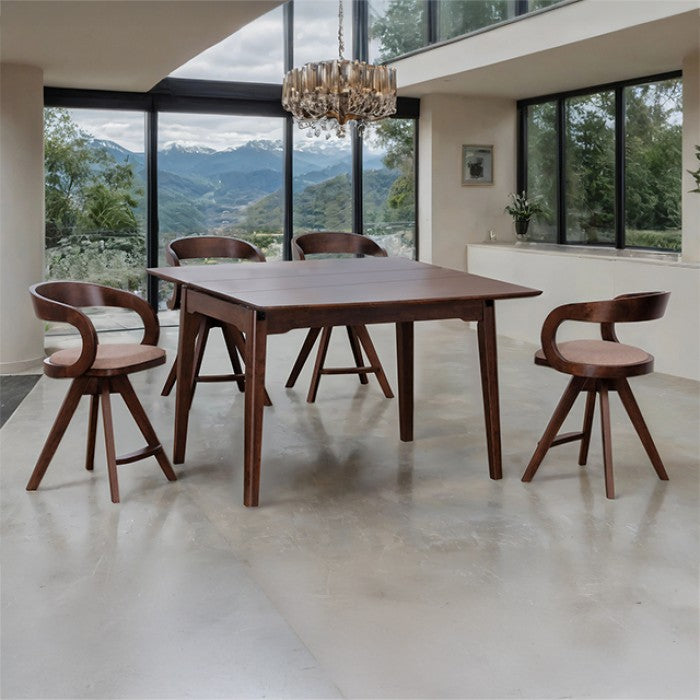 Croglio Rich Walnut 5-Pc Counter Height Table Set by Furniture of America at Eve Furniture