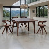Croglio Rich Walnut 5-Pc Counter Height Table Set by Furniture of America at Eve Furniture