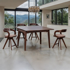 Croglio Rich Walnut 5-Pc Counter Height Table Set by Furniture of America at Eve Furniture