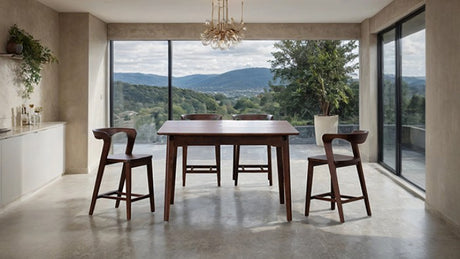 Croglio Rich Walnut 5-Piece Counter Height Set by Furniture of America at Eve Furniture