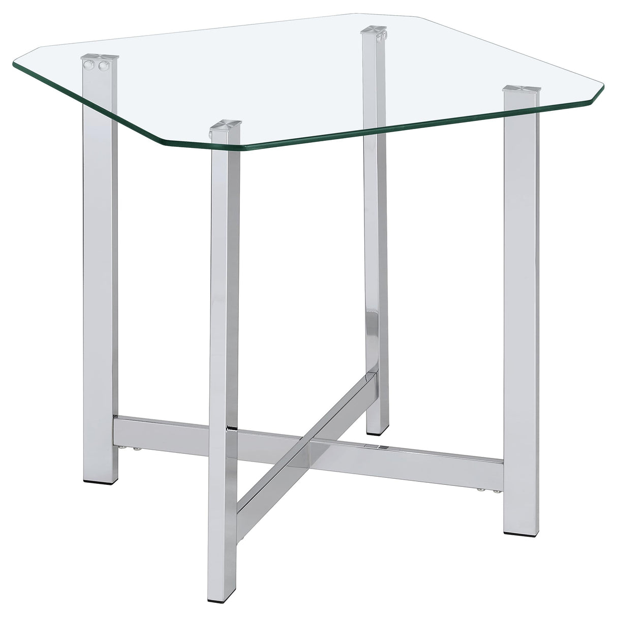 Cronin Chrome 2-piece Tempered Glass Top Coffee Table Set by Coaster at Eve Furniture