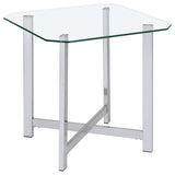 Cronin Chrome 2-piece Tempered Glass Top Coffee Table Set by Coaster at Eve Furniture