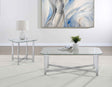 Cronin Chrome 2-piece Tempered Glass Top Coffee Table Set by Coaster at Eve Furniture