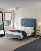 Crosby Full- Size Bed in Blue by Manhattan Comfort at Eve Furniture