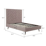 Crosby Full- Size Bed in Blush by Manhattan Comfort at Eve Furniture