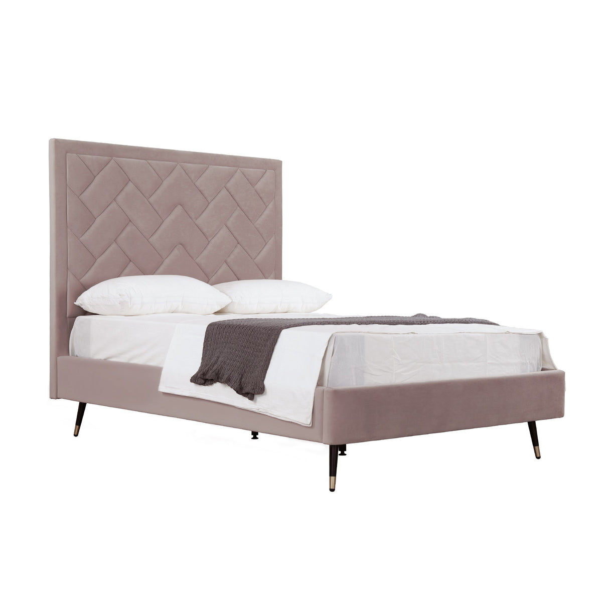 Crosby Full- Size Bed in Blush by Manhattan Comfort at Eve Furniture