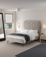 Crosby Full- Size Bed in Greige by Manhattan Comfort at Eve Furniture