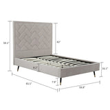Crosby Full- Size Bed in Greige by Manhattan Comfort at Eve Furniture