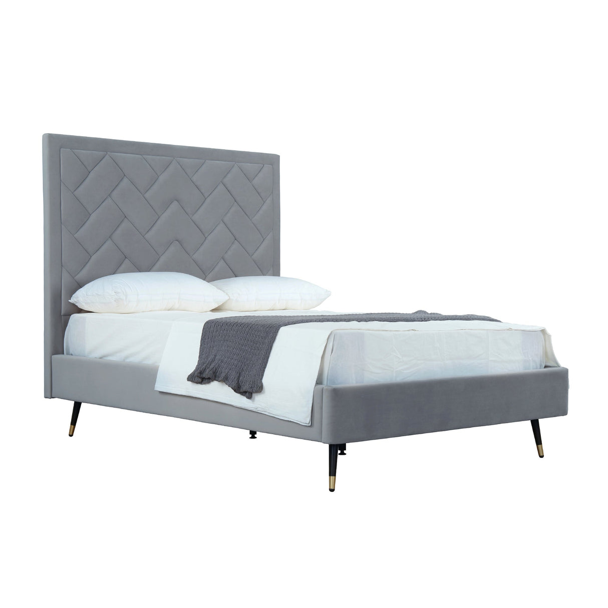 Crosby Full- Size Bed in Grey by Manhattan Comfort at Eve Furniture