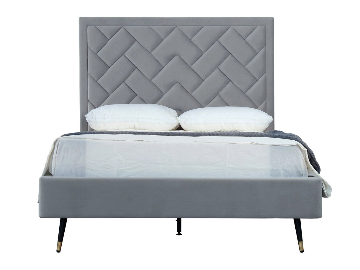Crosby Full- Size Bed in Grey by Manhattan Comfort at Eve Furniture