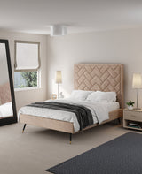 Crosby Full- Size Bed in Nude by Manhattan Comfort at Eve Furniture