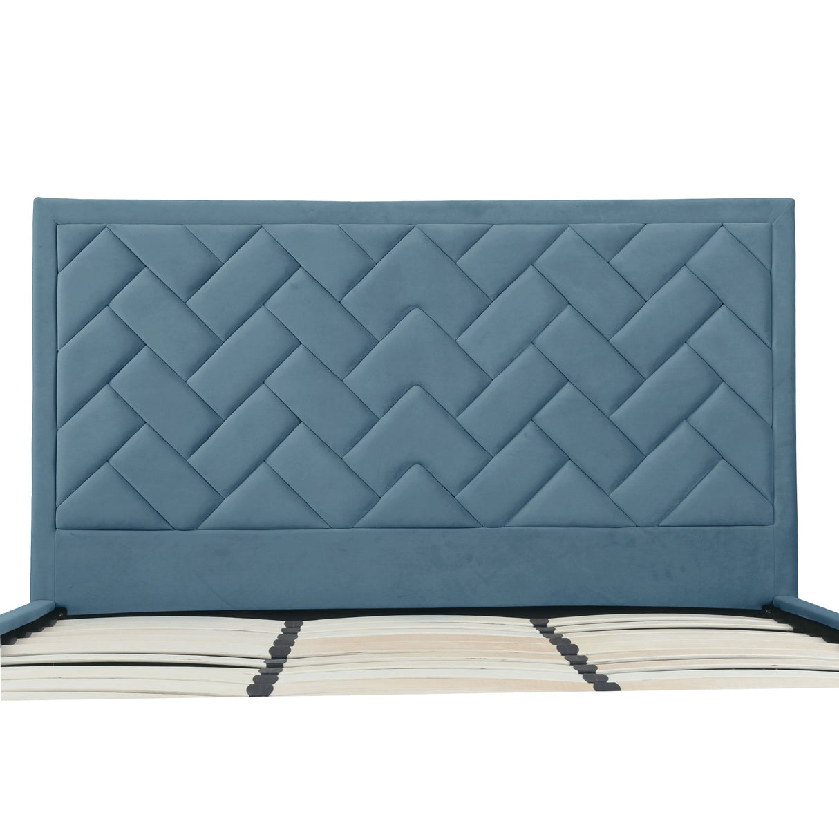 Crosby King-Size Bed in Blue by Manhattan Comfort at Eve Furniture