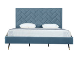 Crosby King-Size Bed in Blue by Manhattan Comfort at Eve Furniture