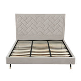 Crosby King-Size Bed in Greige by Manhattan Comfort at Eve Furniture