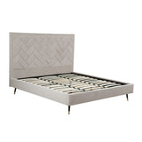 Crosby King-Size Bed in Greige by Manhattan Comfort at Eve Furniture