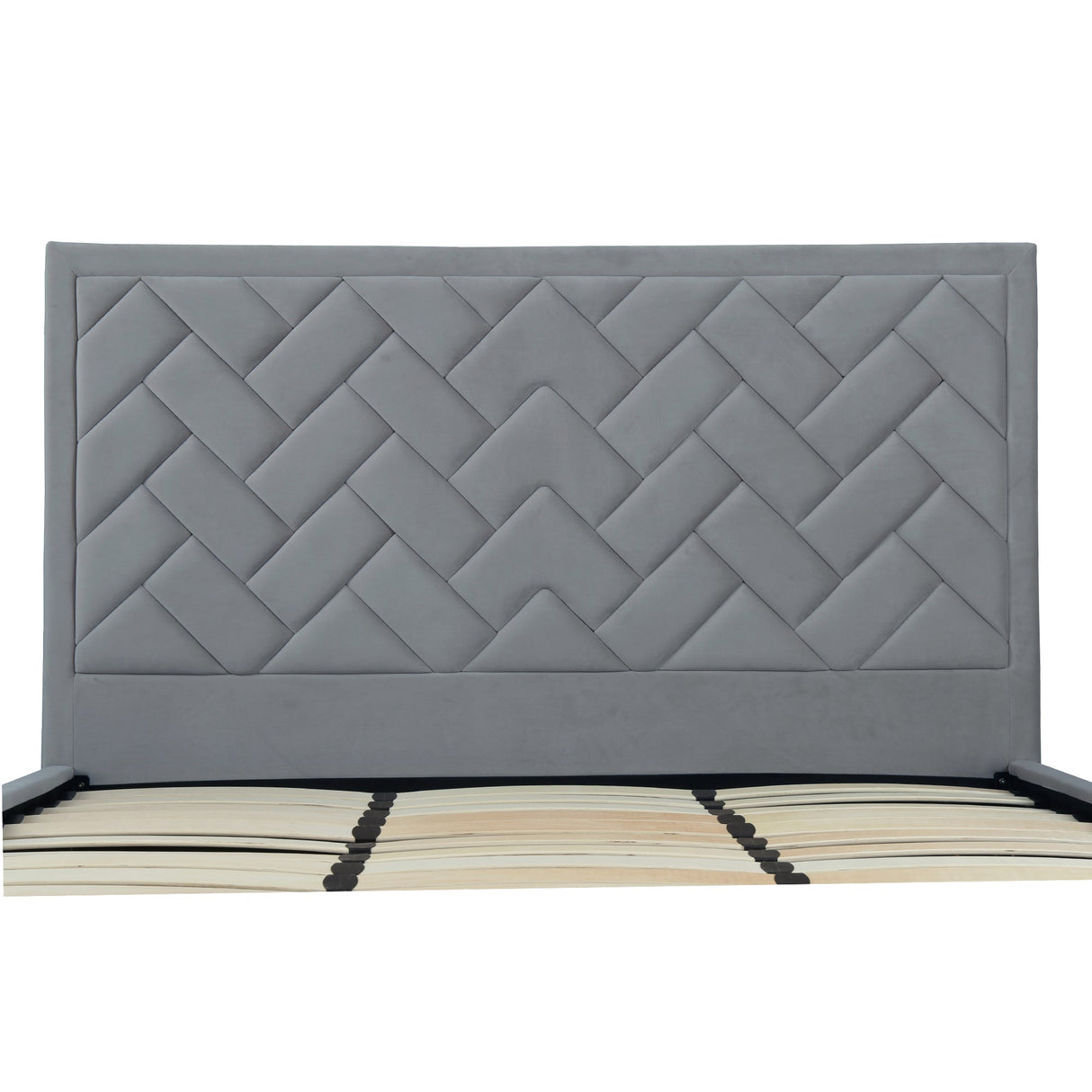 Crosby King-Size Bed in Grey by Manhattan Comfort at Eve Furniture