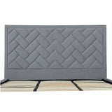 Crosby King-Size Bed in Grey by Manhattan Comfort at Eve Furniture