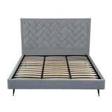 Crosby King-Size Bed in Grey by Manhattan Comfort at Eve Furniture
