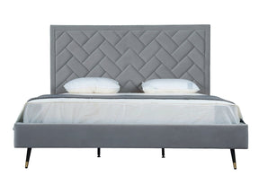 Crosby King-Size Bed in Grey by Manhattan Comfort at Eve Furniture