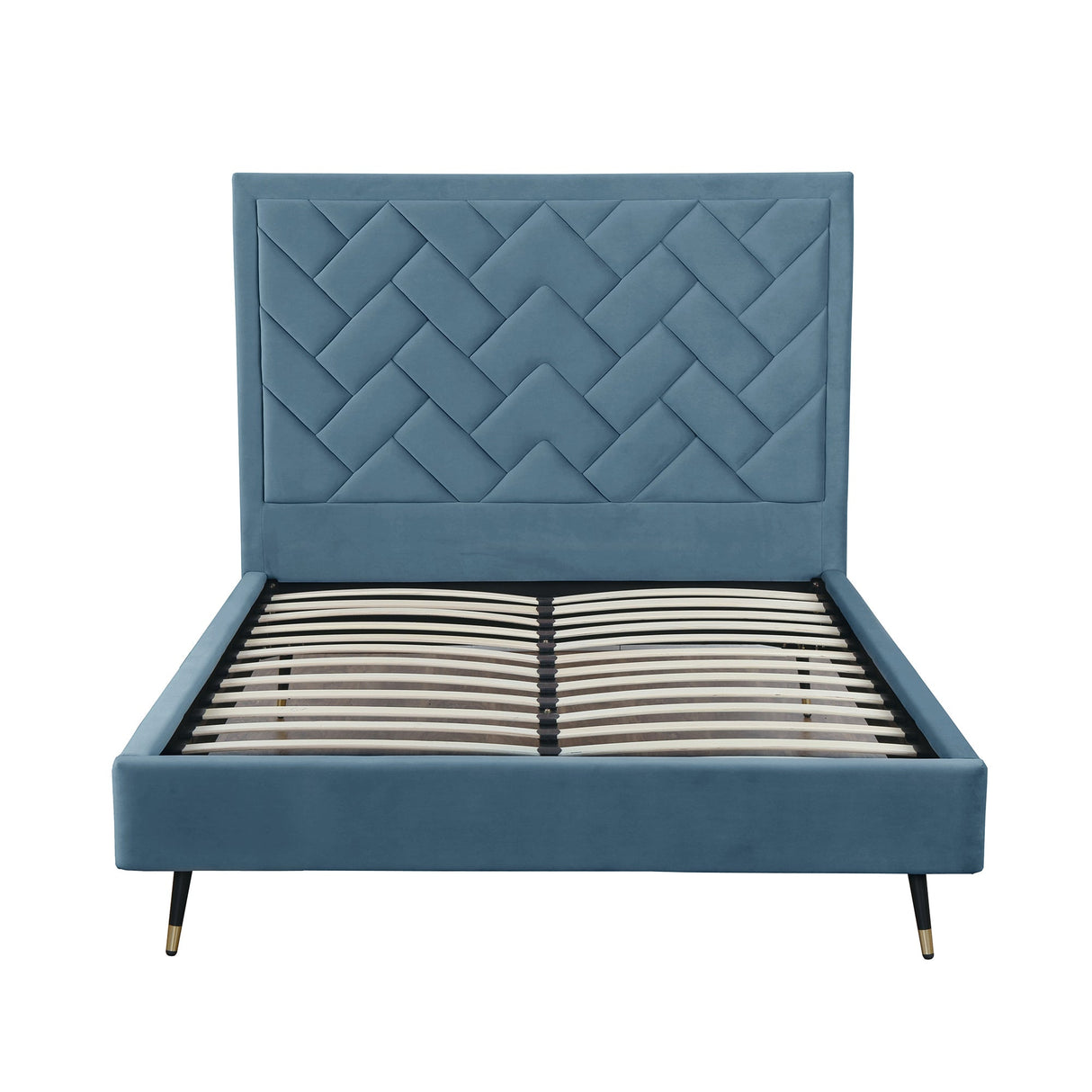 Crosby Queen-Size Bed in Blue by Manhattan Comfort at Eve Furniture