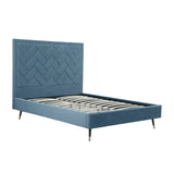 Crosby Queen-Size Bed in Blue by Manhattan Comfort at Eve Furniture