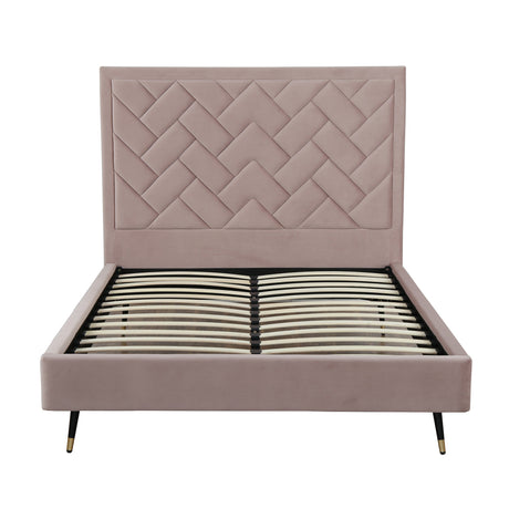 Crosby Queen-Size Bed in Blush by Manhattan Comfort at Eve Furniture