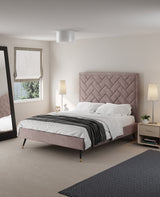 Crosby Queen-Size Bed in Blush by Manhattan Comfort at Eve Furniture