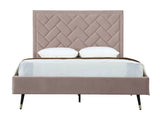 Crosby Queen-Size Bed in Blush by Manhattan Comfort at Eve Furniture
