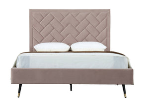Crosby Queen-Size Bed in Blush by Manhattan Comfort at Eve Furniture