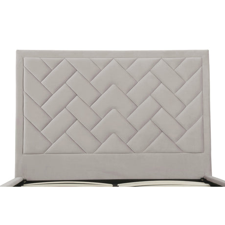 Crosby Queen-Size Bed in Greige by Manhattan Comfort at Eve Furniture