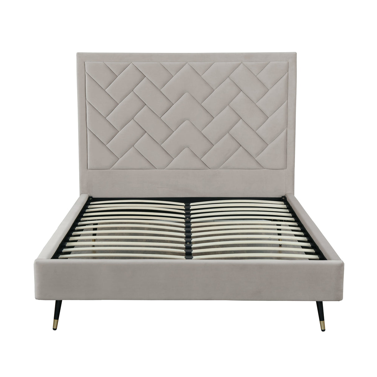 Crosby Queen-Size Bed in Greige by Manhattan Comfort at Eve Furniture