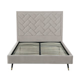 Crosby Queen-Size Bed in Greige by Manhattan Comfort at Eve Furniture
