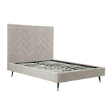 Crosby Queen-Size Bed in Greige by Manhattan Comfort at Eve Furniture