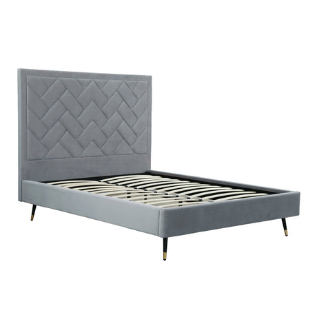 Crosby Queen-Size Bed in Grey by Manhattan Comfort at Eve Furniture