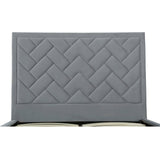 Crosby Queen-Size Bed in Grey by Manhattan Comfort at Eve Furniture