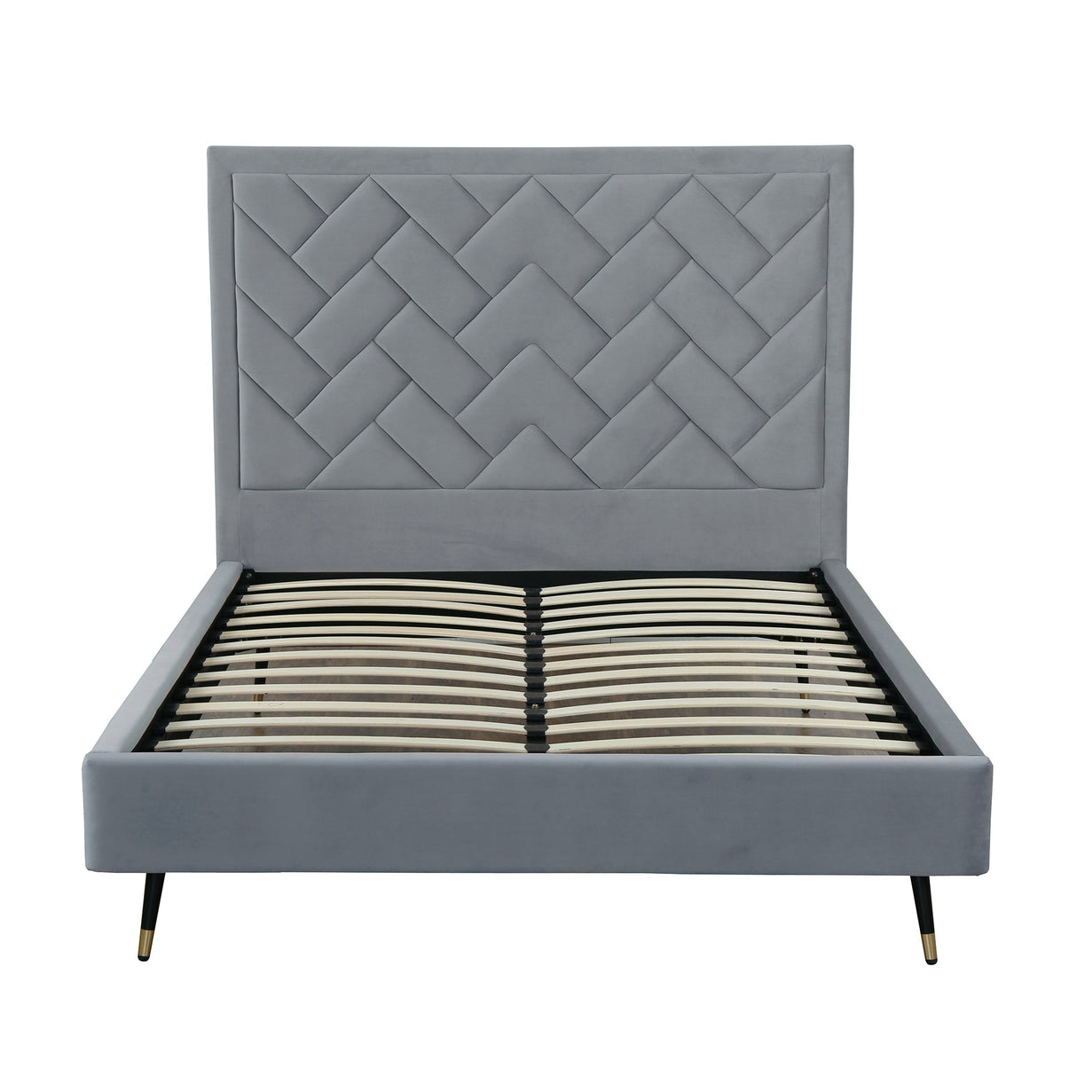 Crosby Queen-Size Bed in Grey by Manhattan Comfort at Eve Furniture