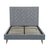 Crosby Queen-Size Bed in Grey by Manhattan Comfort at Eve Furniture